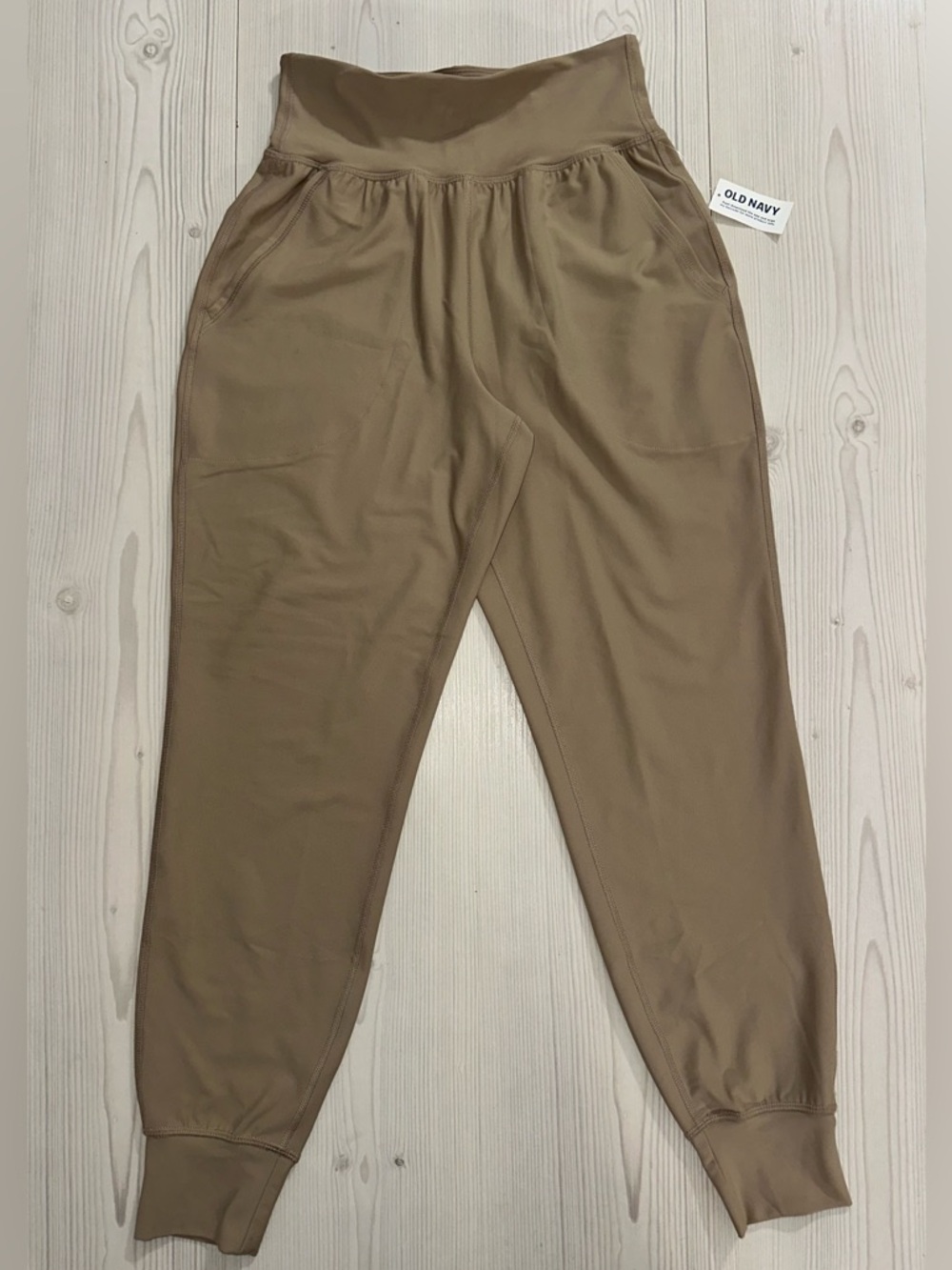 Old Navy Tan High-Waist Jogger Pants